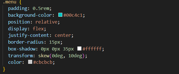 CSS skewed menu styling